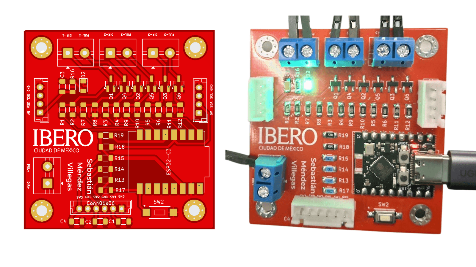 Vista de manufactura de JLCPCB del controlador de drivers CL57T